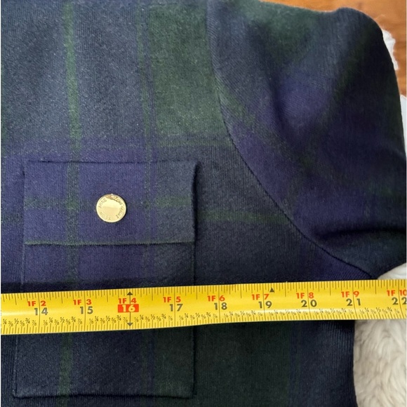 Anne Klein green blue plaid jacket NWT size large - Picture 8 of 12